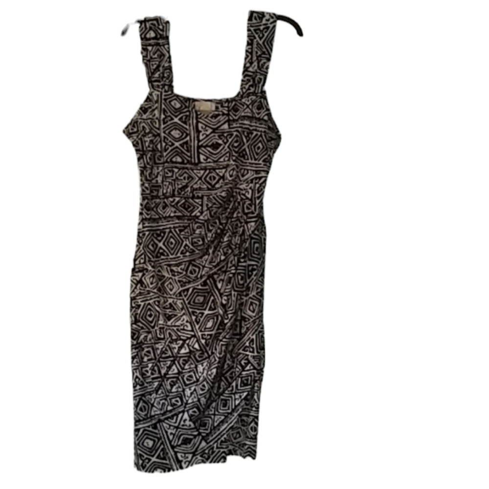 Miss Tina black and white printed dress